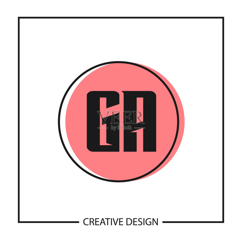 GA字母logo模板设计图标素材