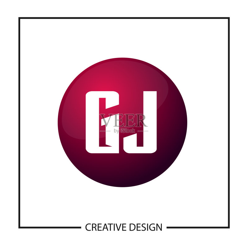 GJ字母Logo模板设计图标素材