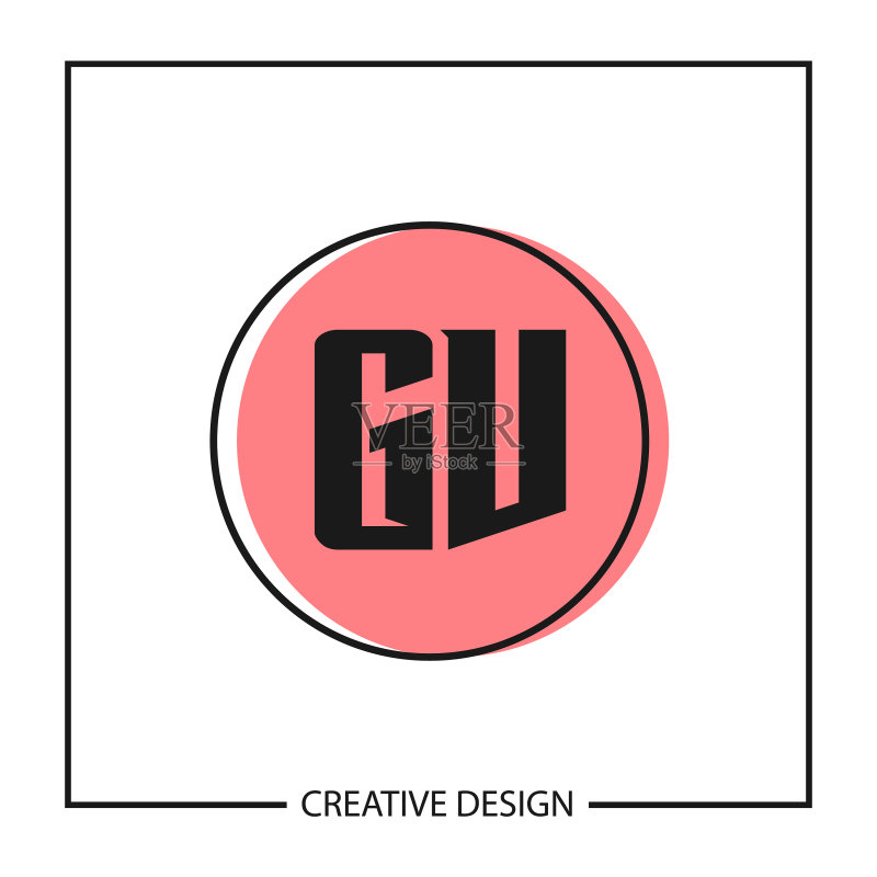GV字母logo模板设计图标素材