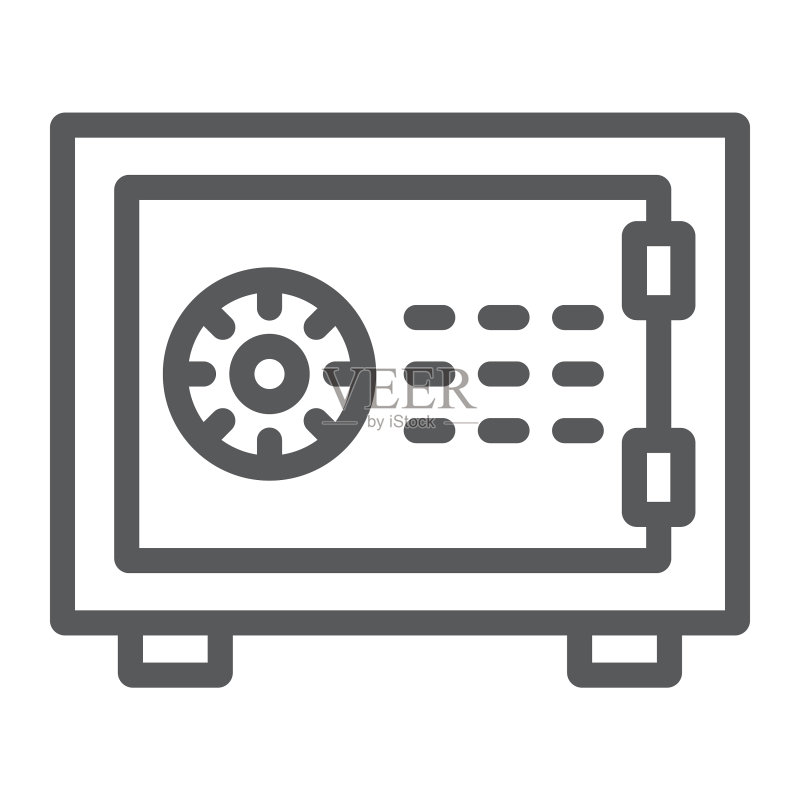 金融银行安全线图标图标素材