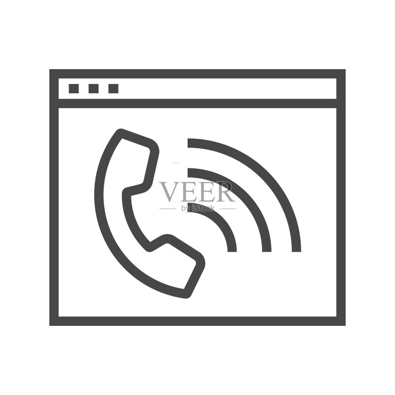 带电话的网页图标素材