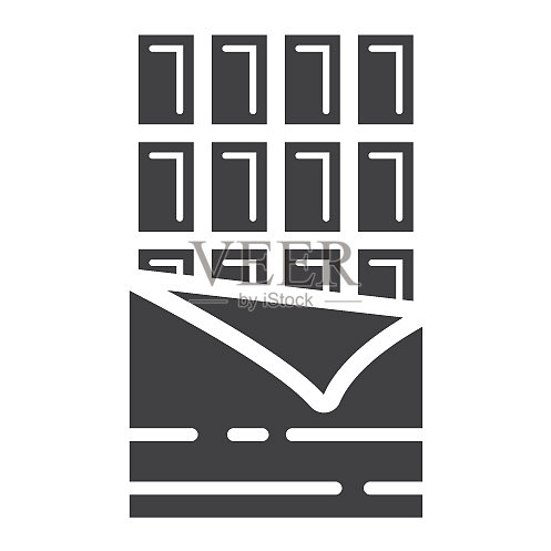巧克力棒 Glyph 图标,食品和饮料图标素材