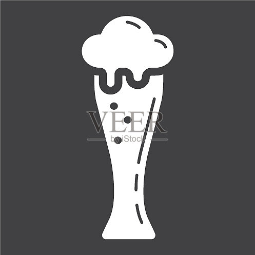 啤酒杯字形图标:食品饮料酒精图标素材