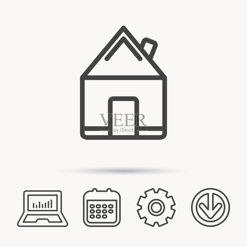房地产图标房屋建筑标志图标素材