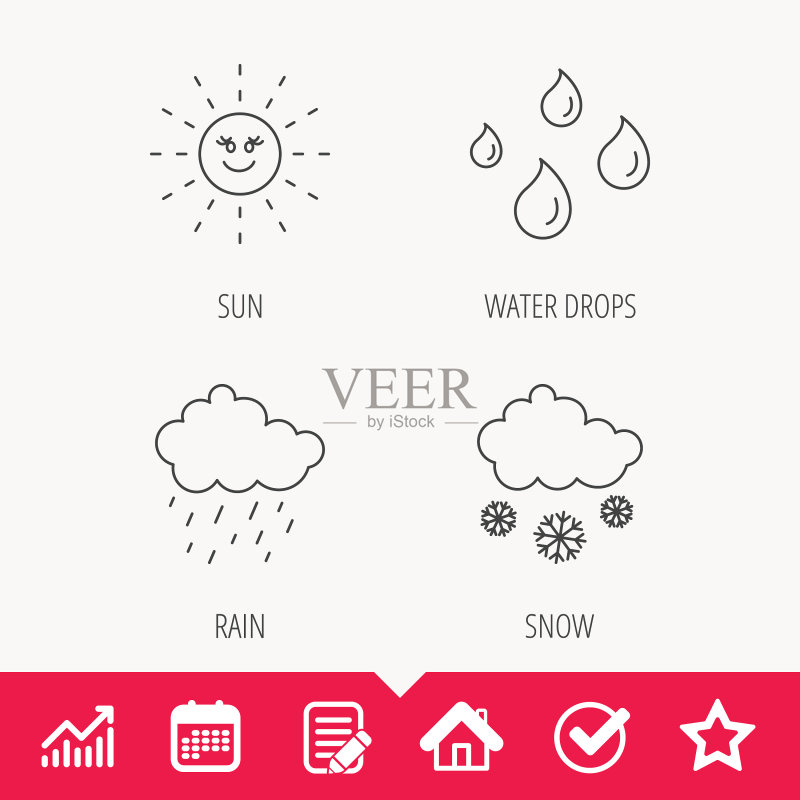 晴雨雪天气图标图标素材