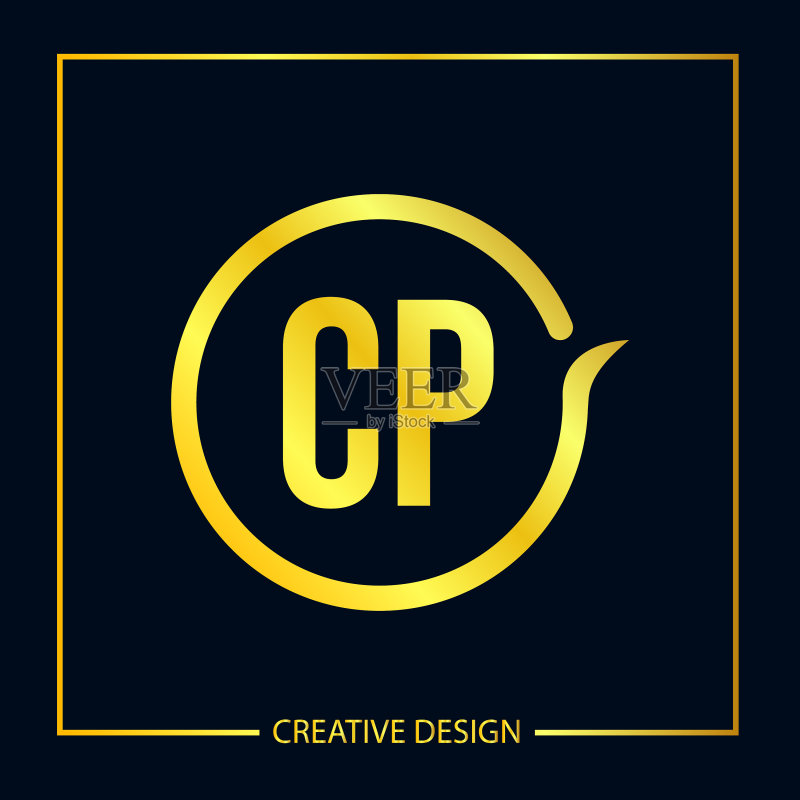CP字母Logo模板设计图标素材