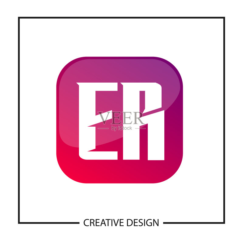ER首字母logo模板设计图标素材