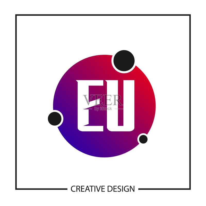 EU字母logo设计模板图标素材