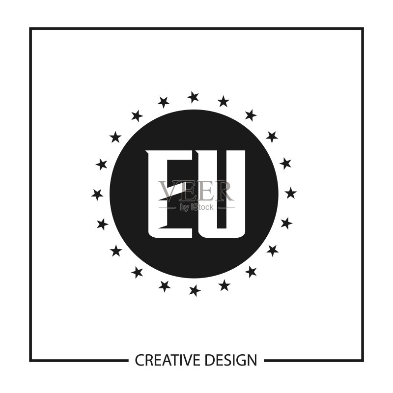 EU字母logo设计模板图标素材