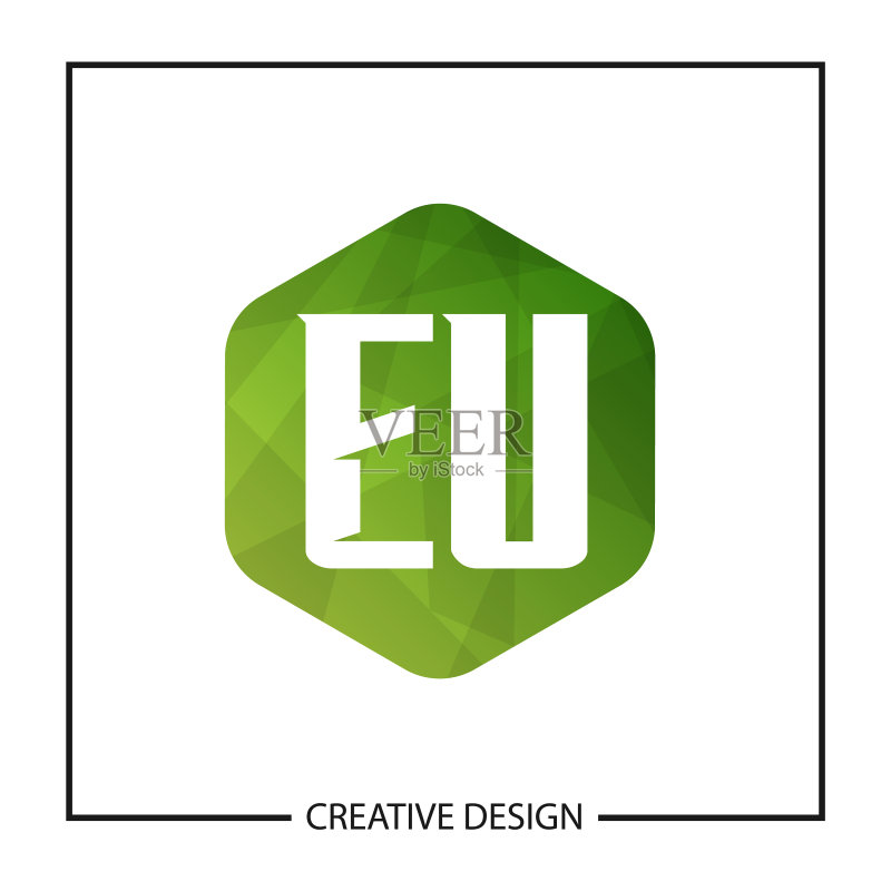 EU字母logo设计模板图标素材
