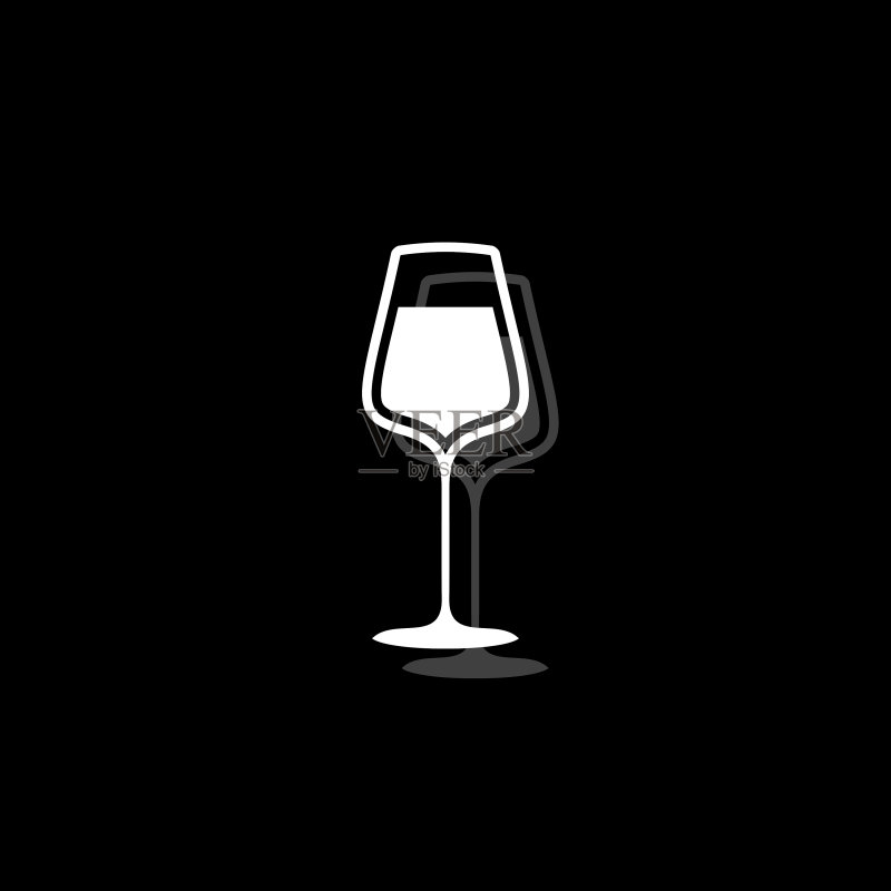 扁平风格葡萄酒杯图标图标素材