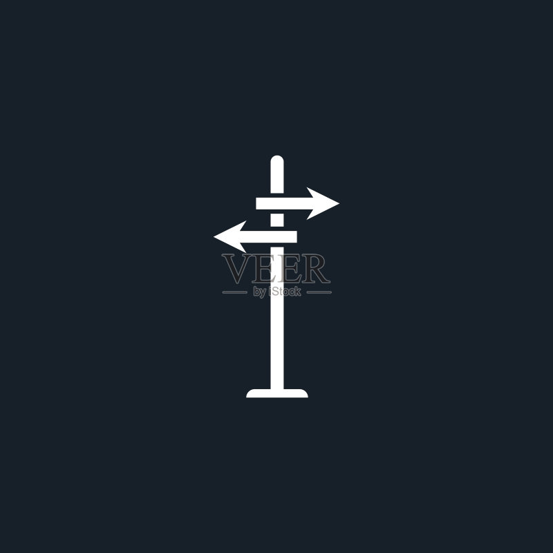 简单的路标图标图标素材