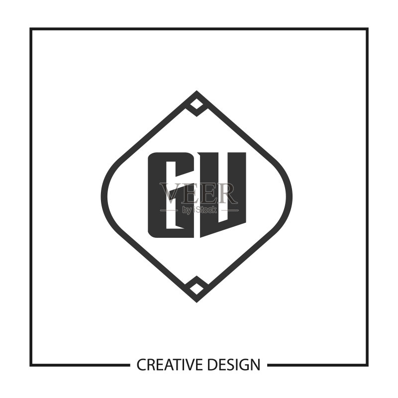 首字母GV logo设计模板图标素材