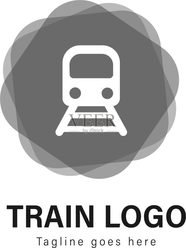 现代火车Logo设计模板图标素材
