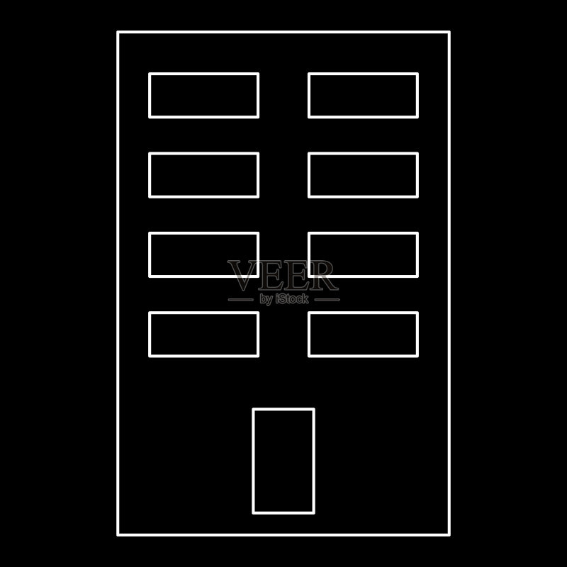 建造白色路径图标图标素材