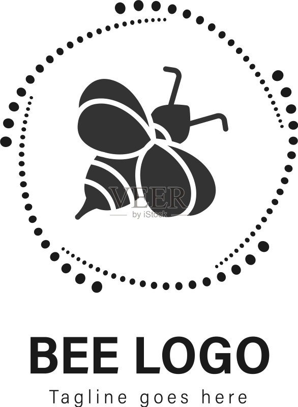 现代蜜蜂Logo模板设计图标素材