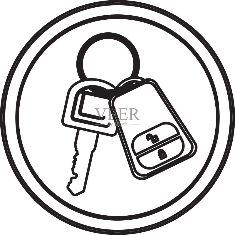遥控汽车钥匙图标素材