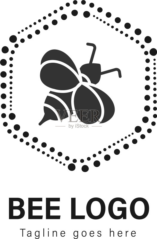现代蜜蜂Logo模板设计图标素材