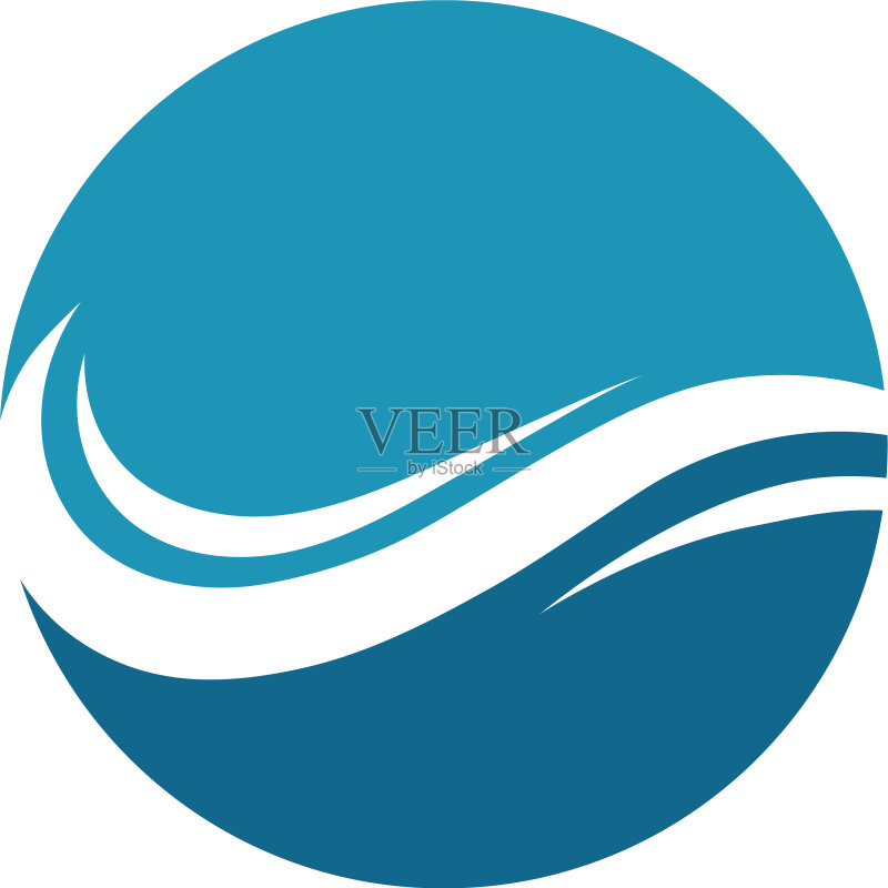 水波符号和图标标志模板图标素材