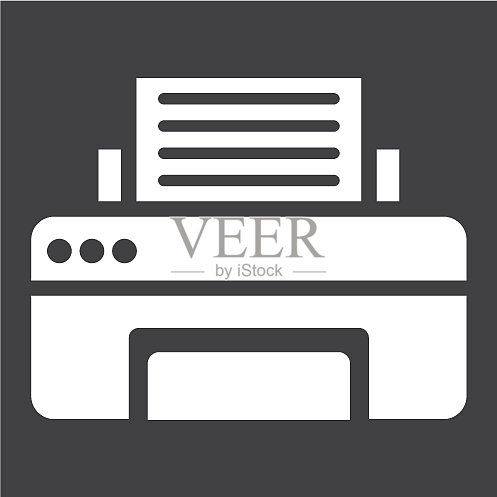 打印机实体图标:传真和办公图标素材