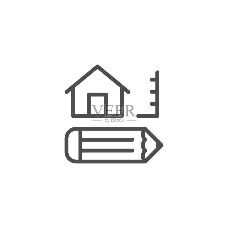 建筑线条图标图标素材