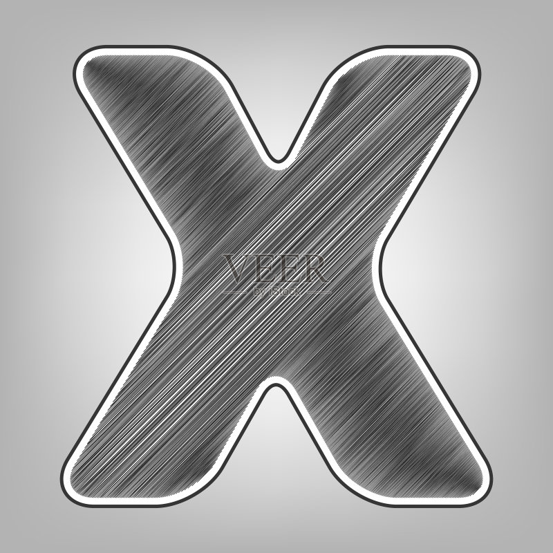 字母X符号设计模板元素图标素材