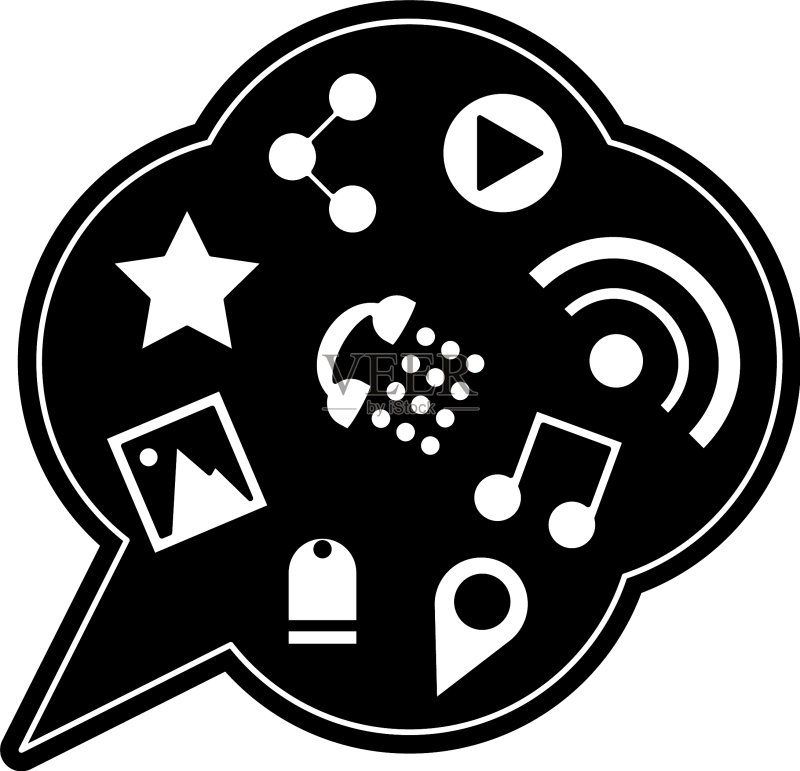 气泡图标图标素材