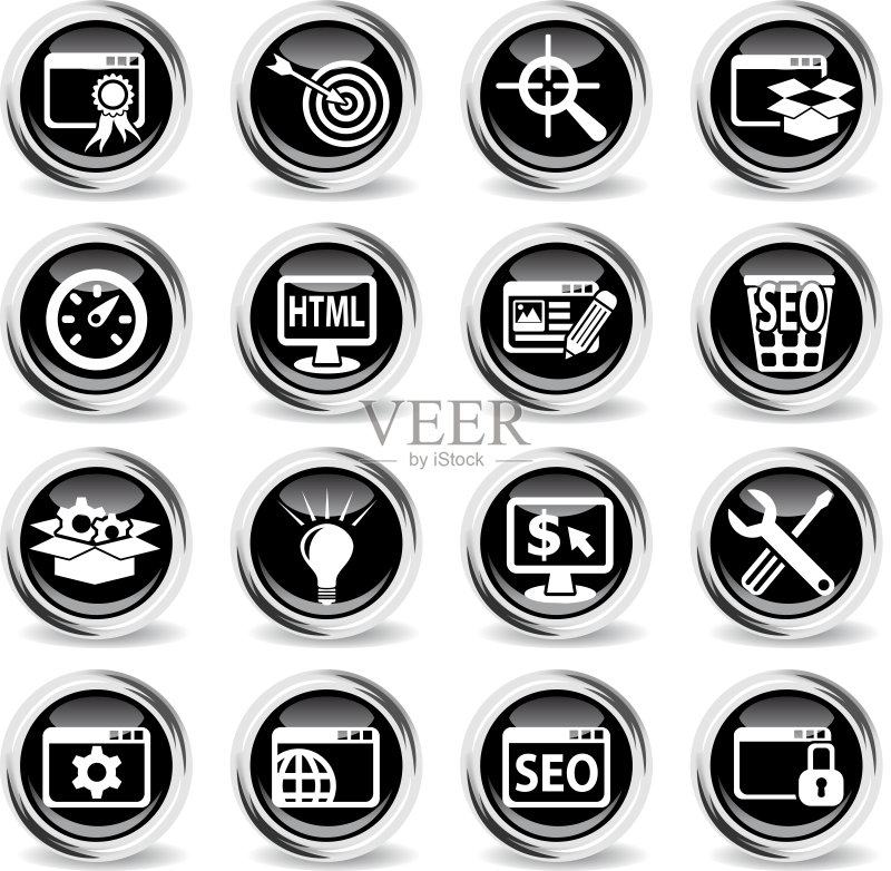 SEO和开发图标集图标素材