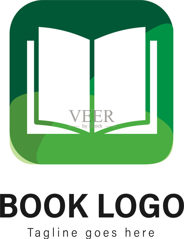 现代风格书籍Logo模板设计图标素材