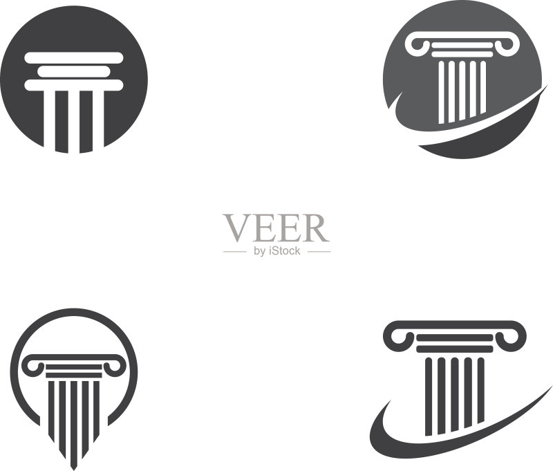 柱形图标Logo模板图标素材