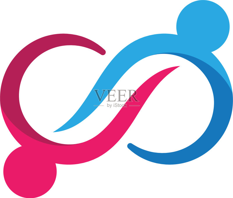 无限循环采用与社区关怀logo图标素材