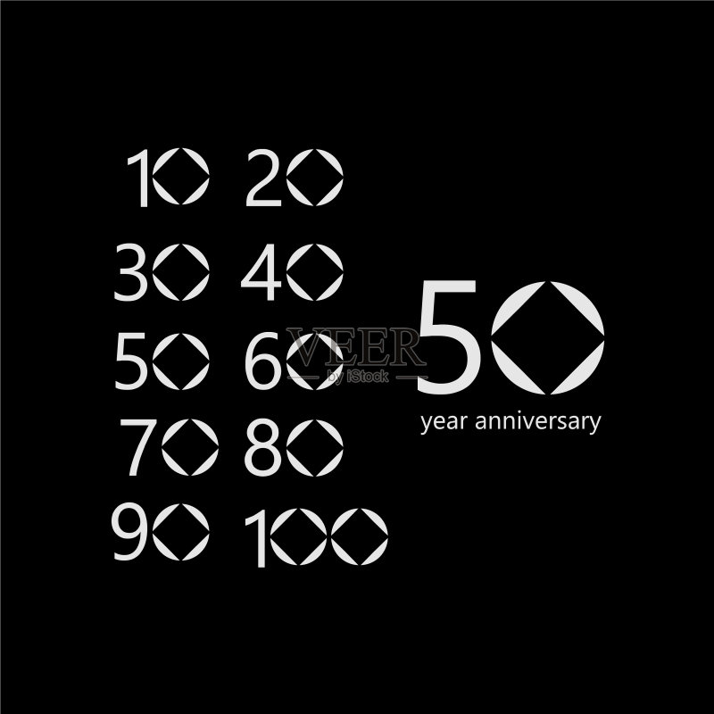 50周年纪念模板设计图标素材