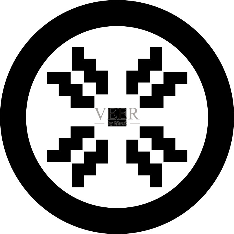 斯堪的纳维亚黑色圆圈图案图标图标素材