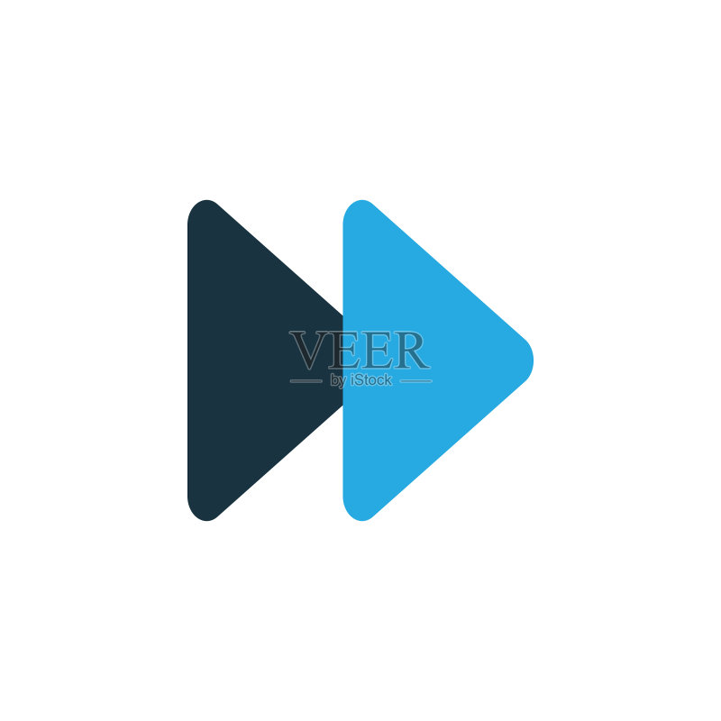 彩色快进图标优质符号图标素材