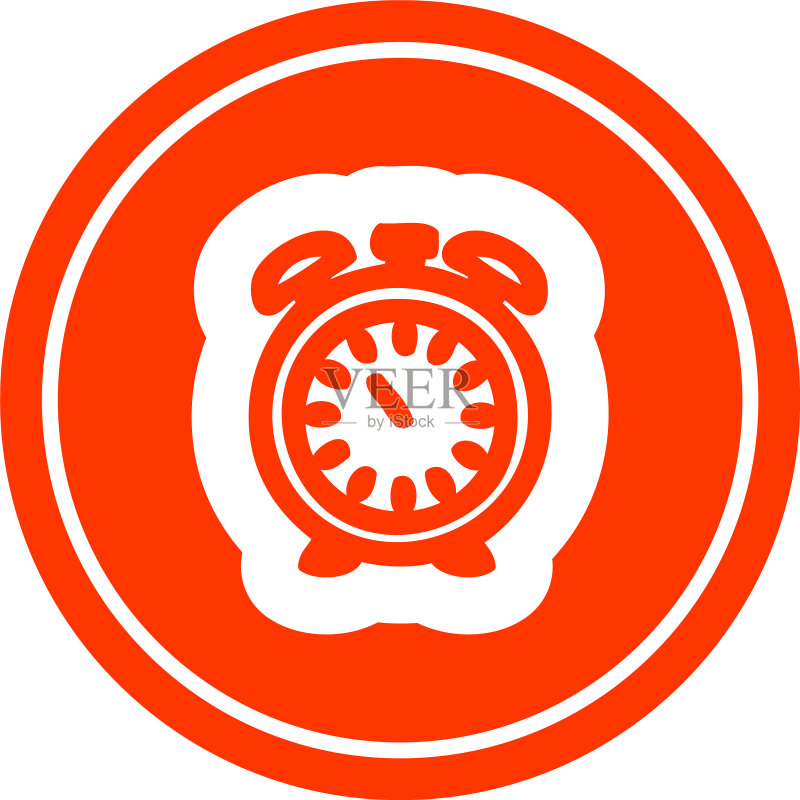 闹钟圆形图标图标素材