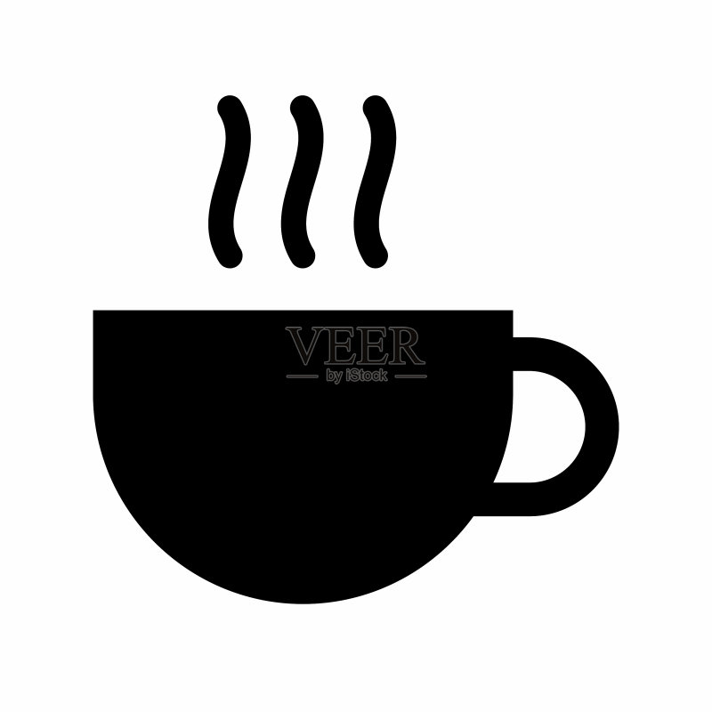 深色剪影杯图标素材