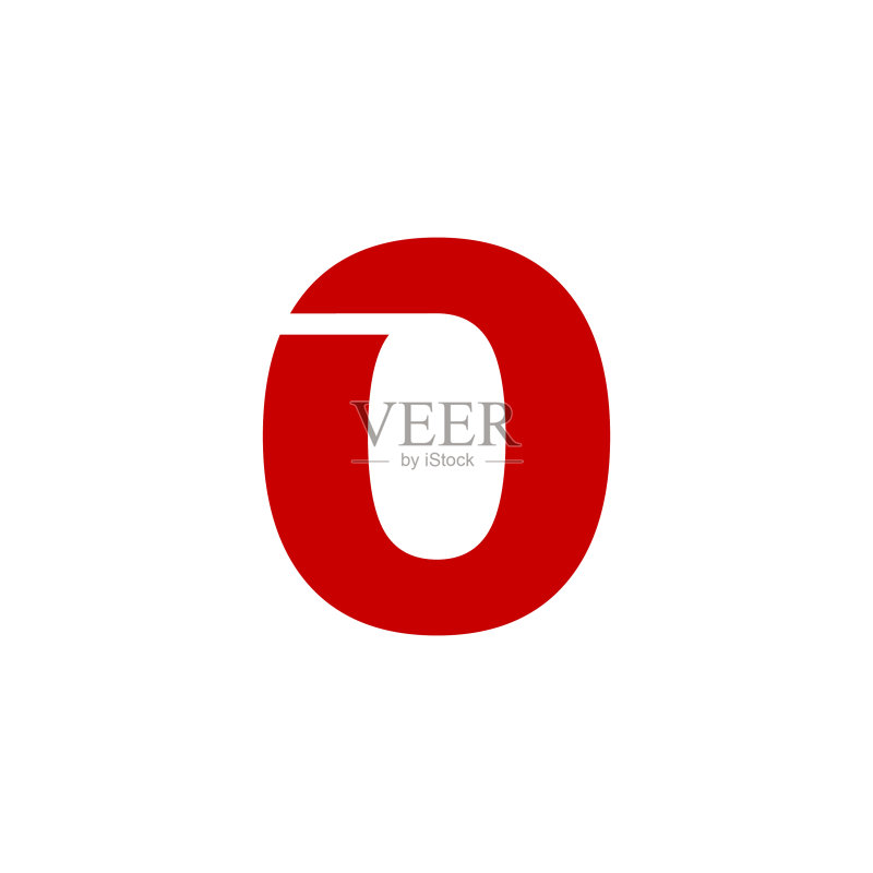 红色数字0 logo图标素材