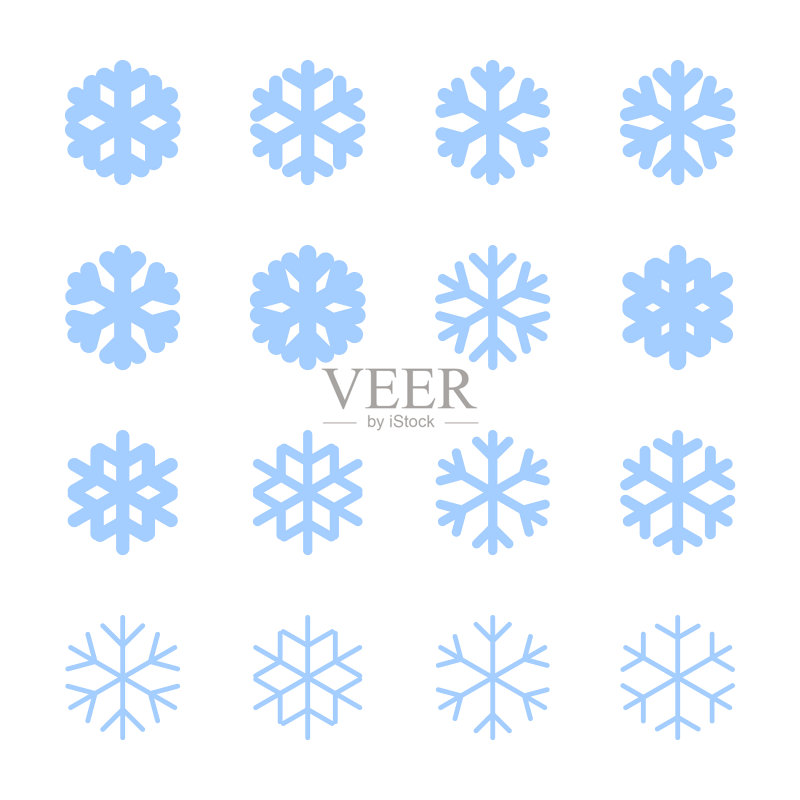 雪花合集图标素材
