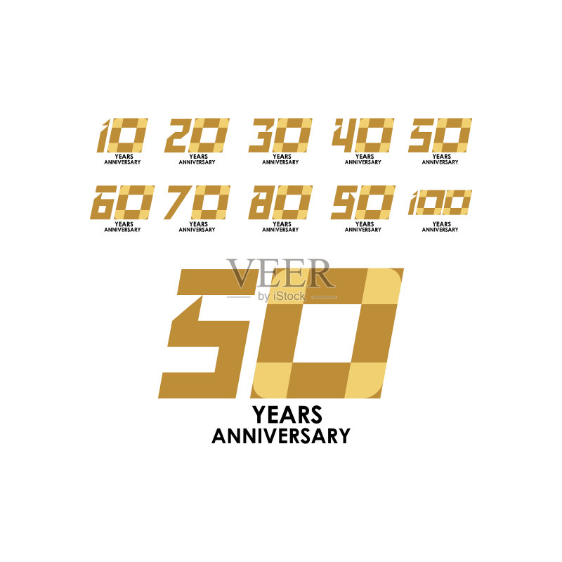 50周年纪念模板设计图标素材