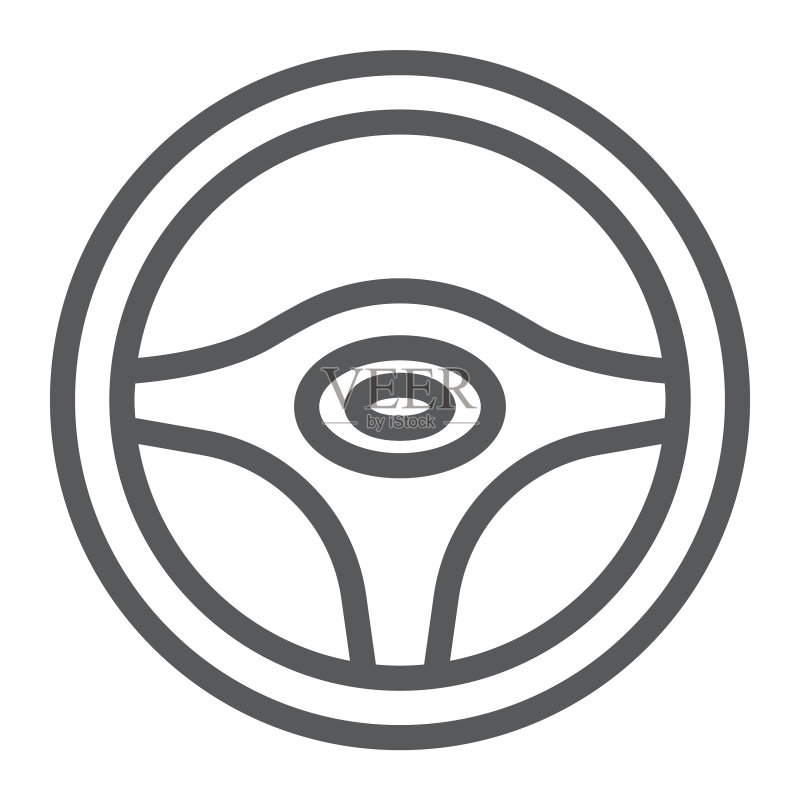 汽车方向盘线条图标图标素材