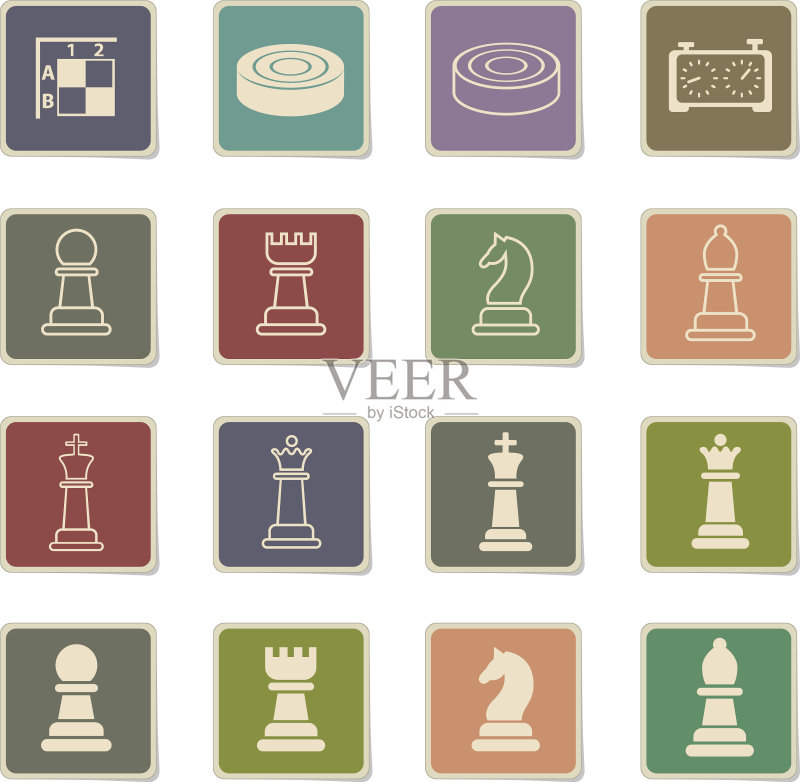 国际象棋图标集图标素材