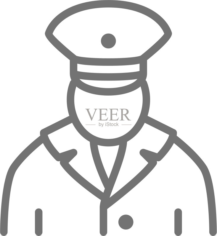 铁路工人列车员地铁线路图标图标素材