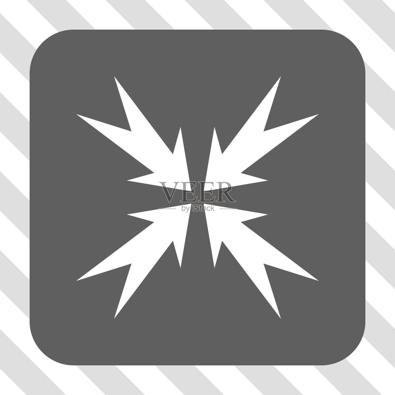 压缩箭头圆形方块按钮图标素材