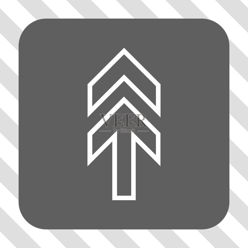 向上箭头圆形方块按钮图标素材