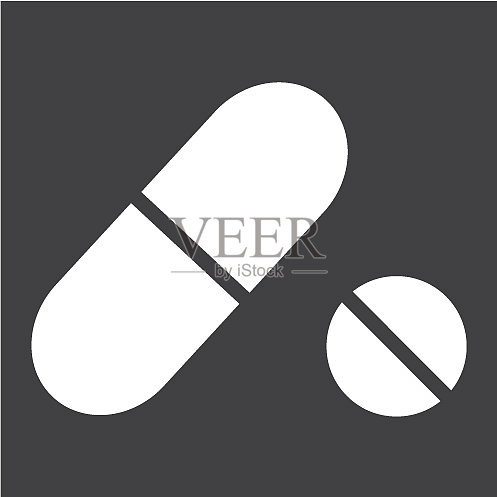 药丸标志图标,医药和保健图标素材