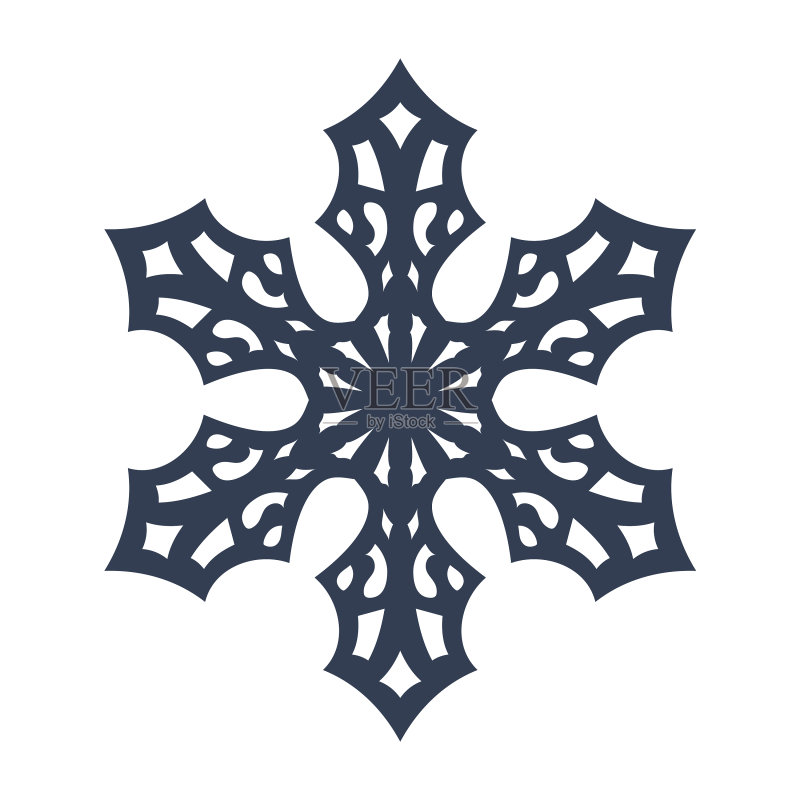 雪花黑色图标图标素材