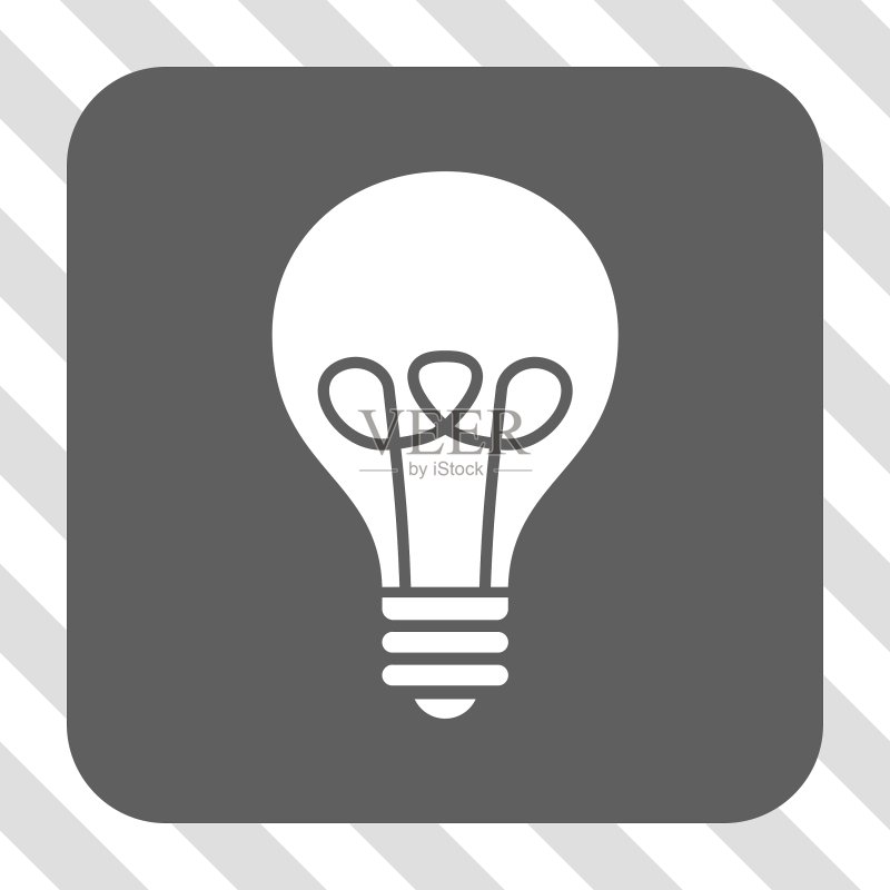 灯泡圆形方块按钮图标素材