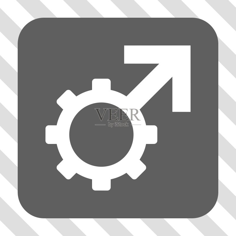 科技效能圆角方形按钮图标素材