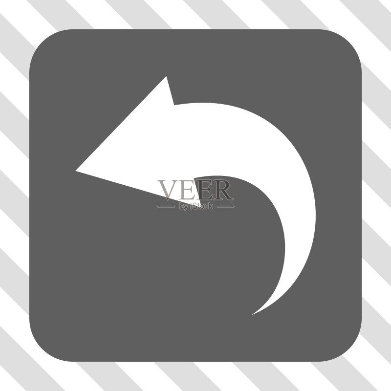 撤销圆角方形按钮图标素材