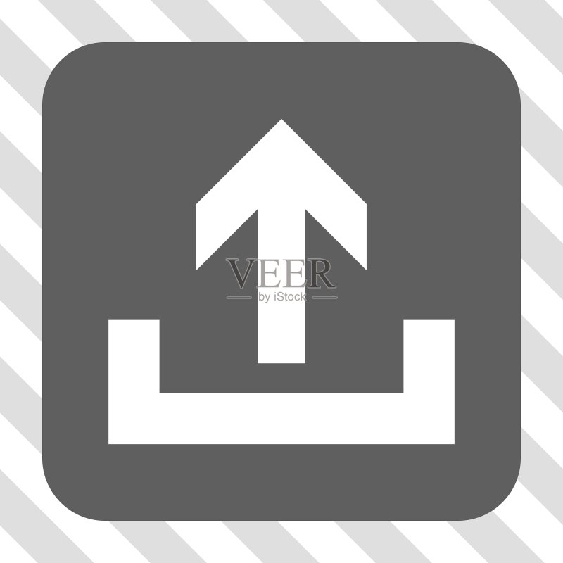 上传圆形方角按钮图标素材